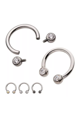 Circular Barbell Threaded Titanium Pierre