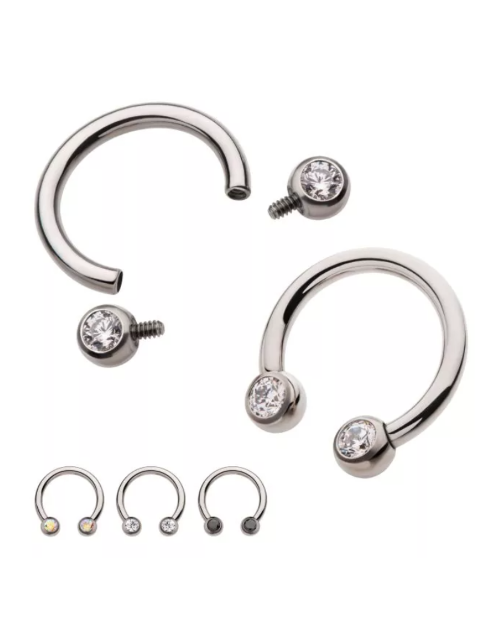 Circular Barbell Threaded Titanium Pierre