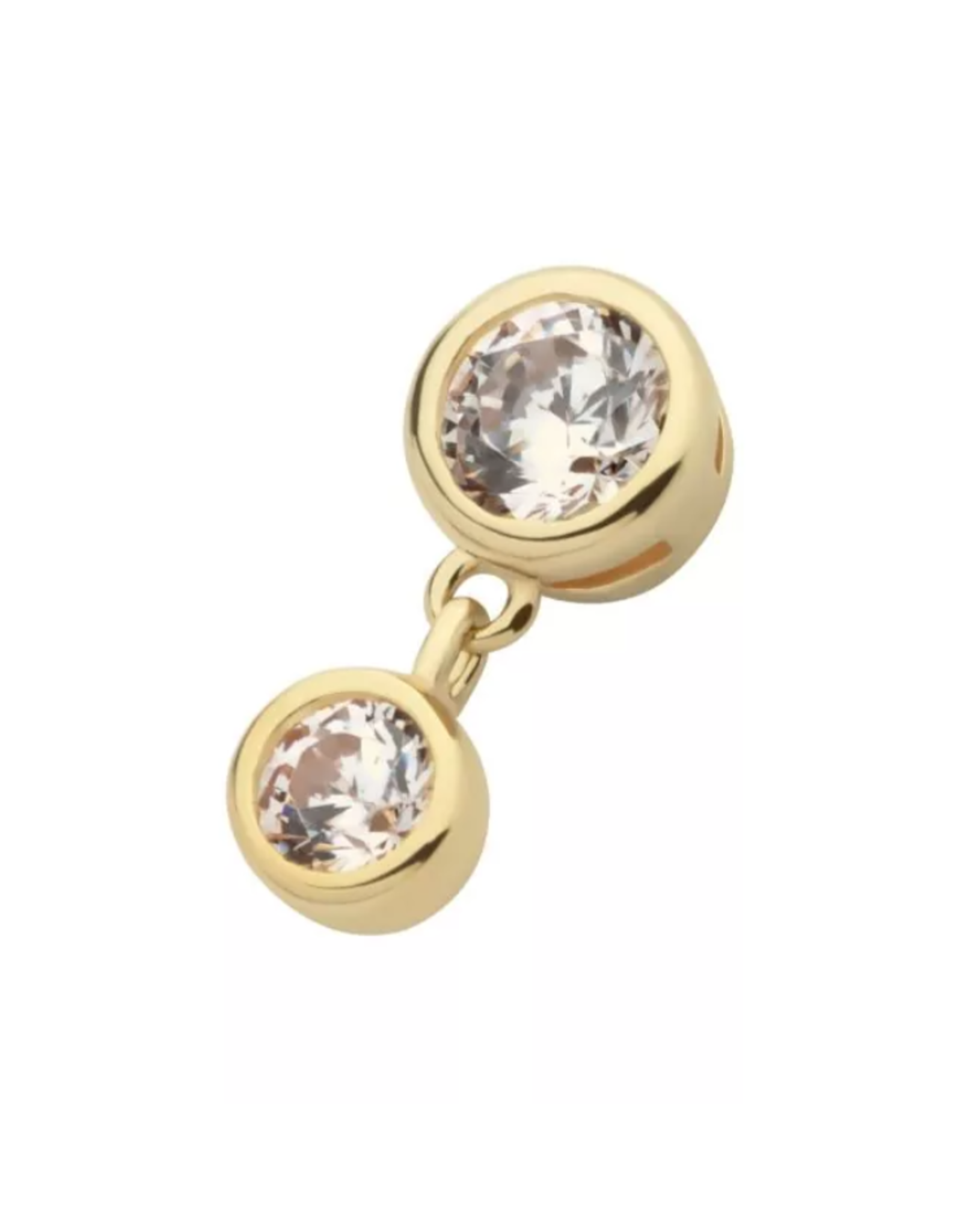 Or 14K Embout threadless Or 14K Double