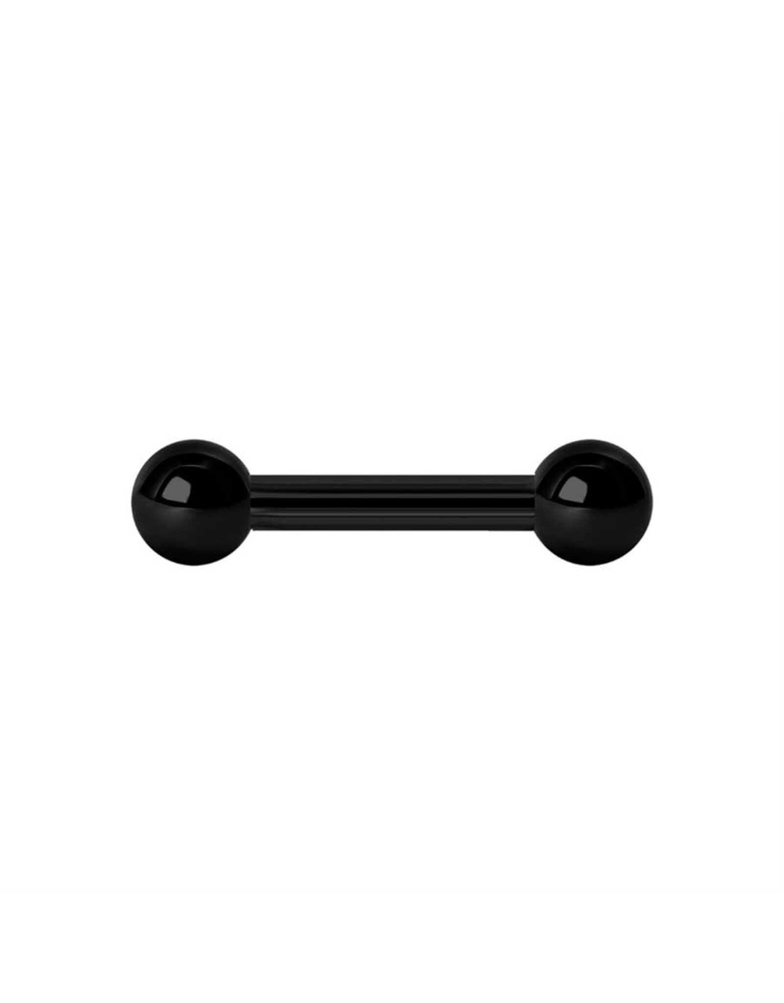 Black Steel Barbell 14ga Black Steel