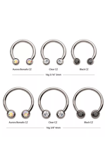 Circular Barbell Threaded Titanium Pierre