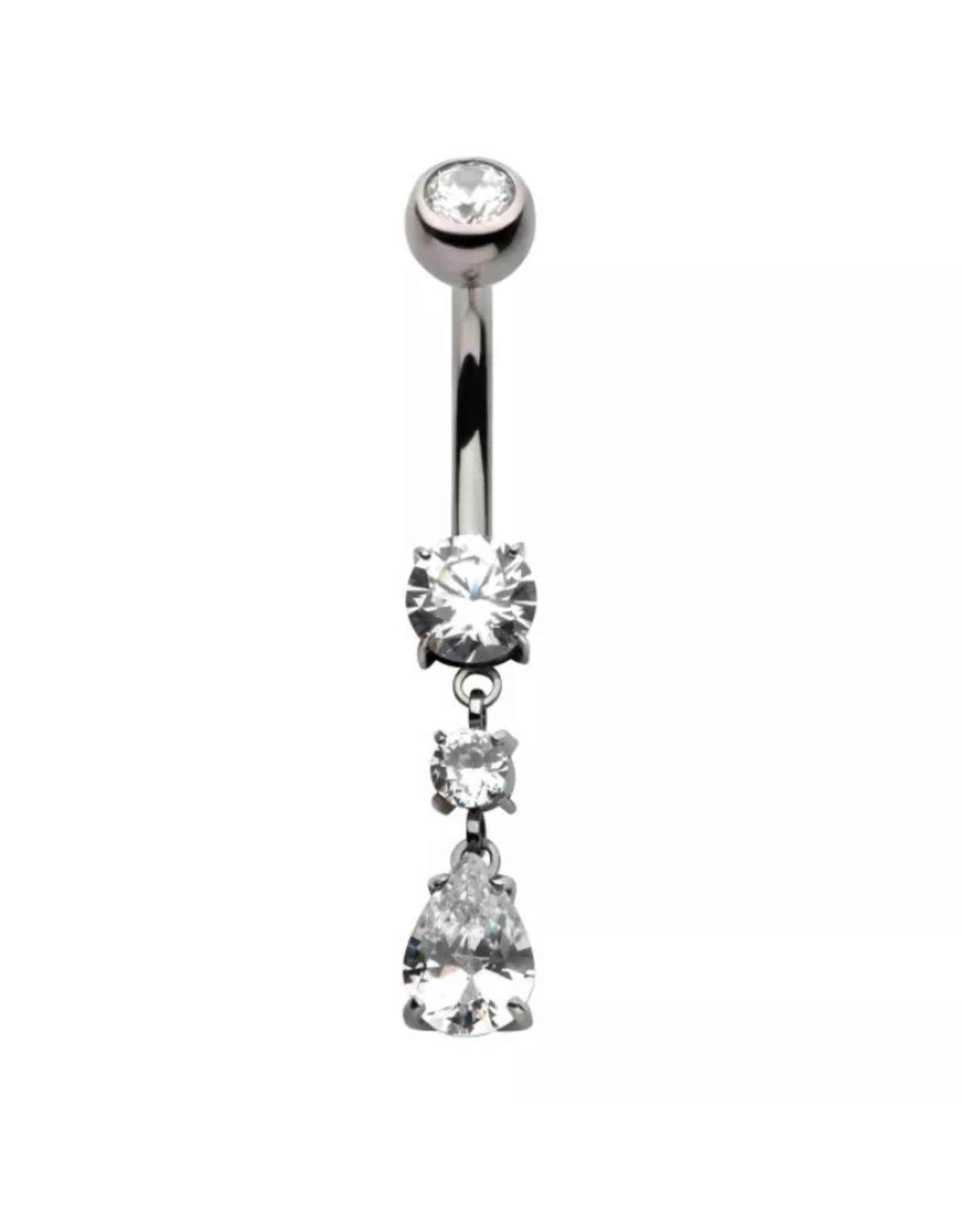 Barbell 14ga Threaded pendentif Goutte Titanium