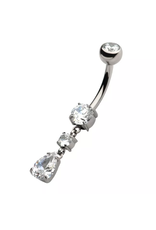 Barbell 14ga Threaded pendentif Goutte Titanium