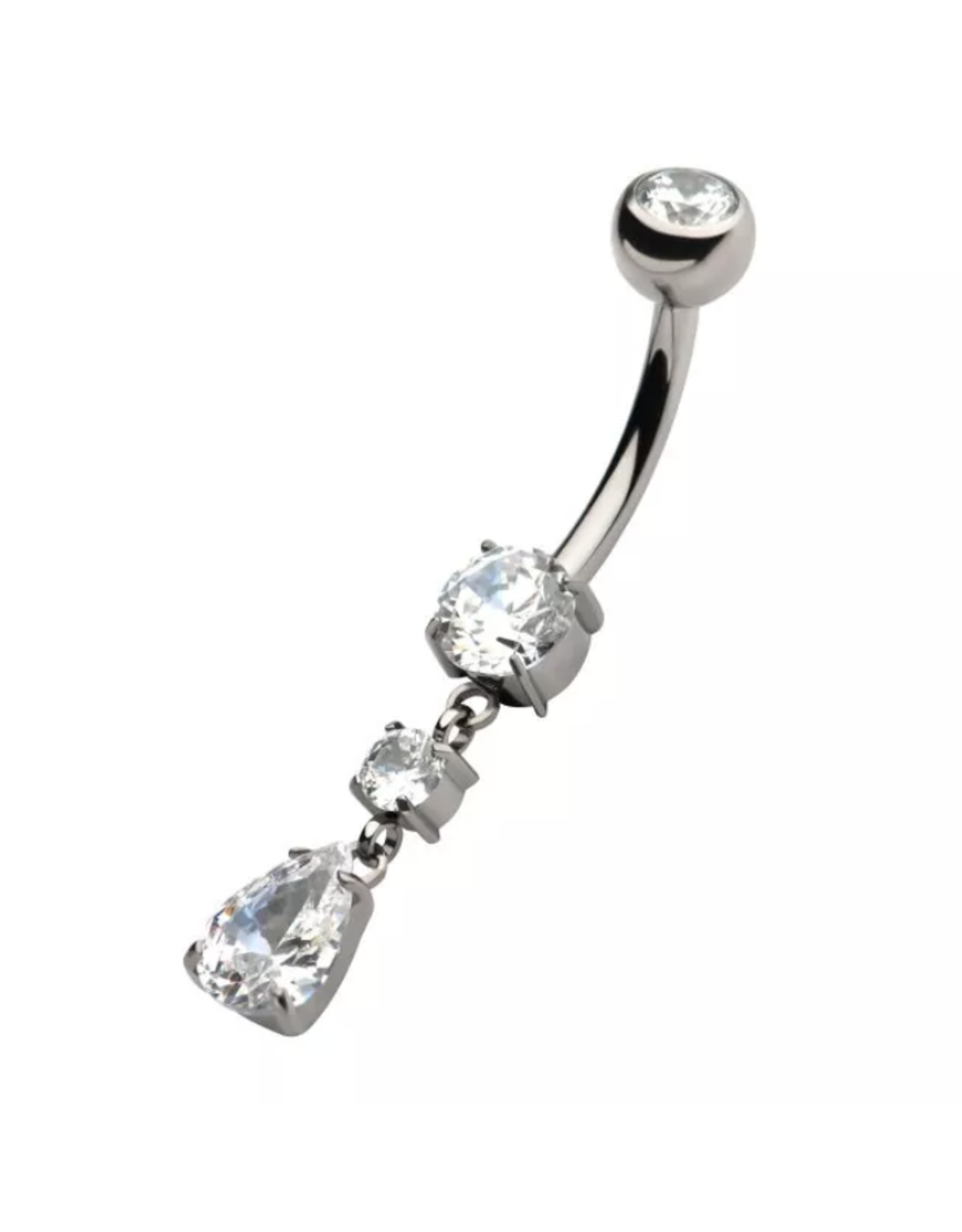 Barbell 14ga Threaded pendentif Goutte Titanium