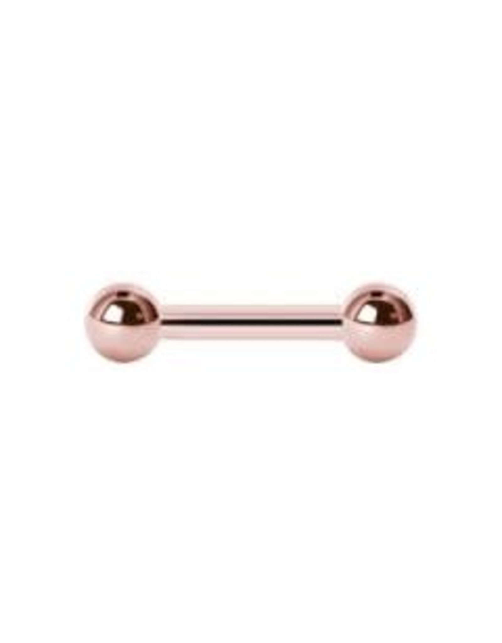 Rose Gold sur acier chirurgicale Barbell 14ga RoseGold