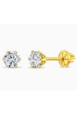 Or 14K Boucle d'oreille vissée Or 14K
