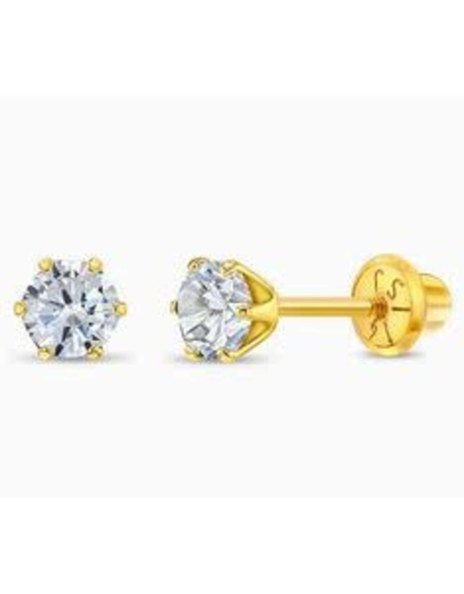Or 14K Boucle d'oreille vissée Or 14K