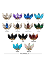Or 14K Embout Threadless Marquise 14K