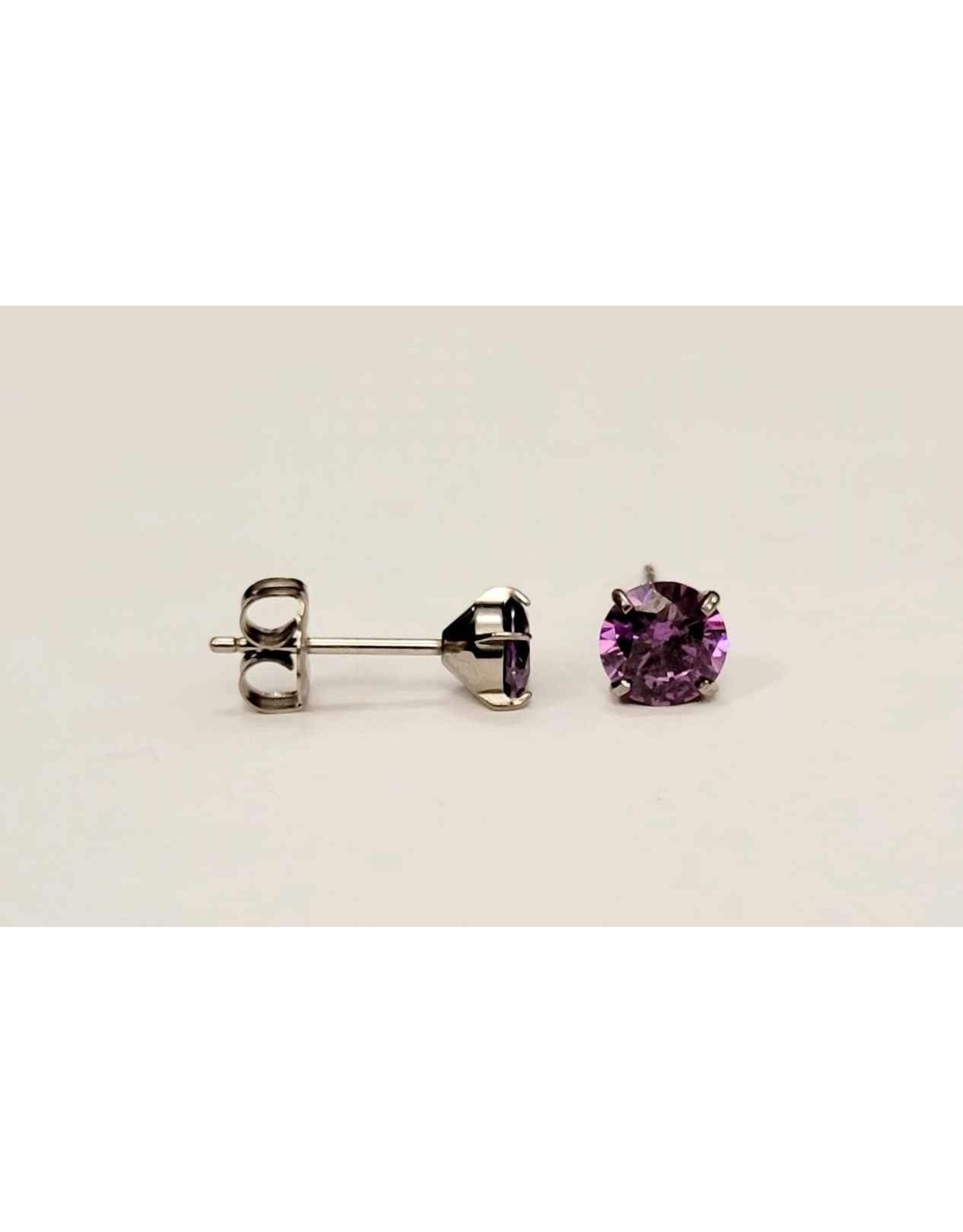 Boucle d'oreille à Papillon Griffée Titanium