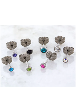 Boucle d'oreille à Papillon Round Titanium