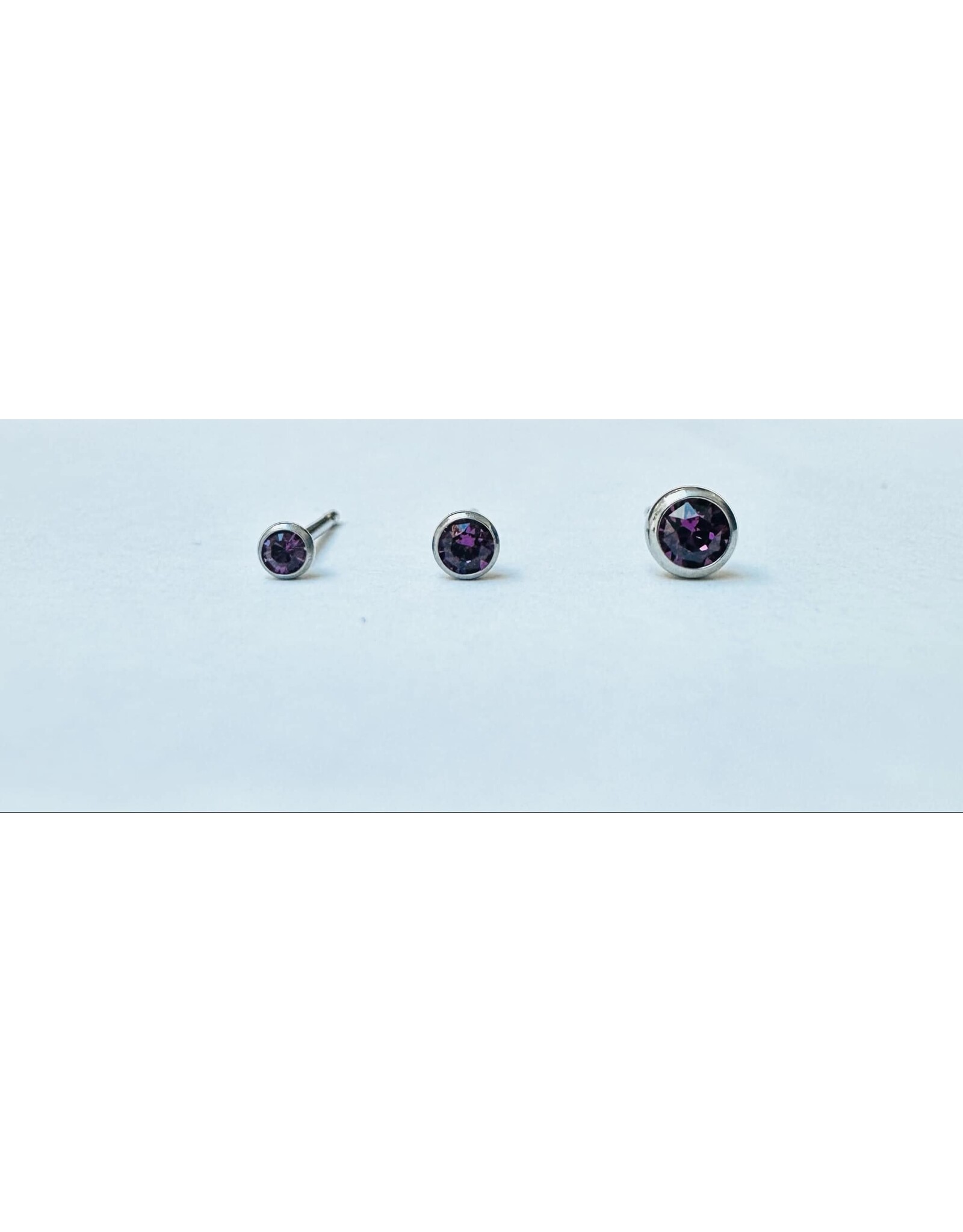 Boucle d'oreille à Papillon Round Titanium