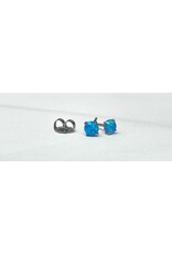 Boucle d'oreille à Papillon Titanium Opale