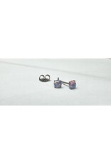 Boucle d'oreille à Papillon Titanium Opale