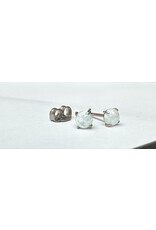 Boucle d'oreille à Papillon Titanium Opale