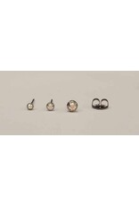 Boucle d'oreille à Papillon Round Titanium