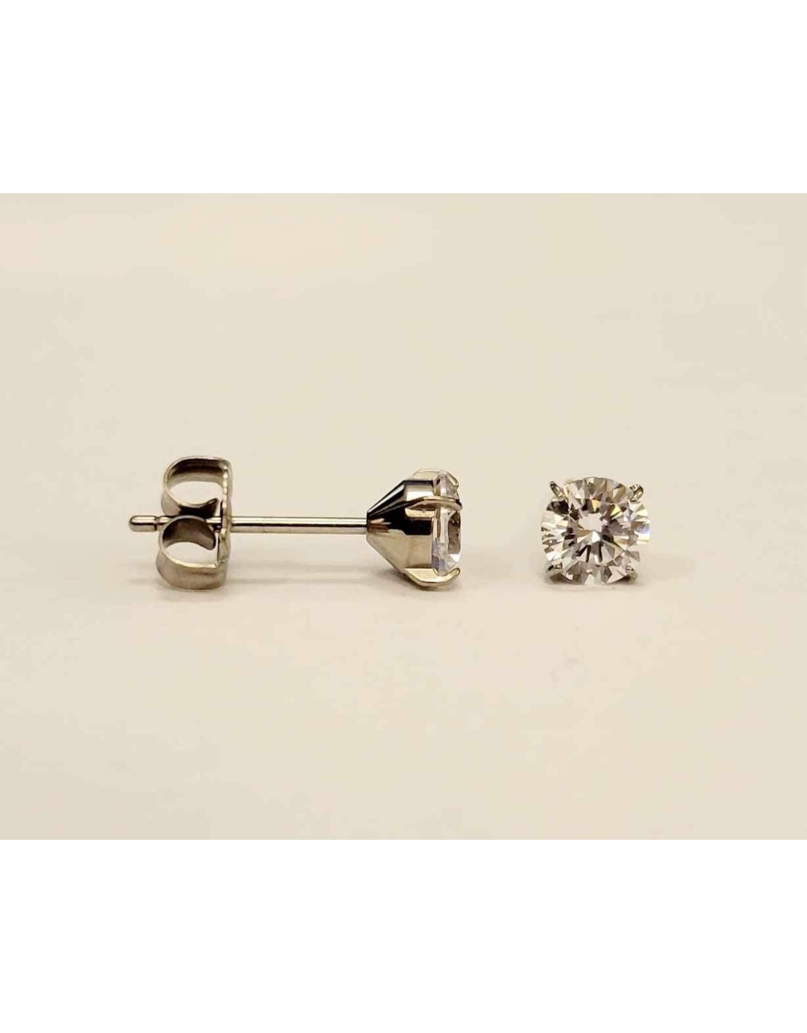 Boucle d'oreille à Papillon Griffée Titanium