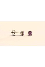 Boucle d'oreille à Papillon Griffée Titanium