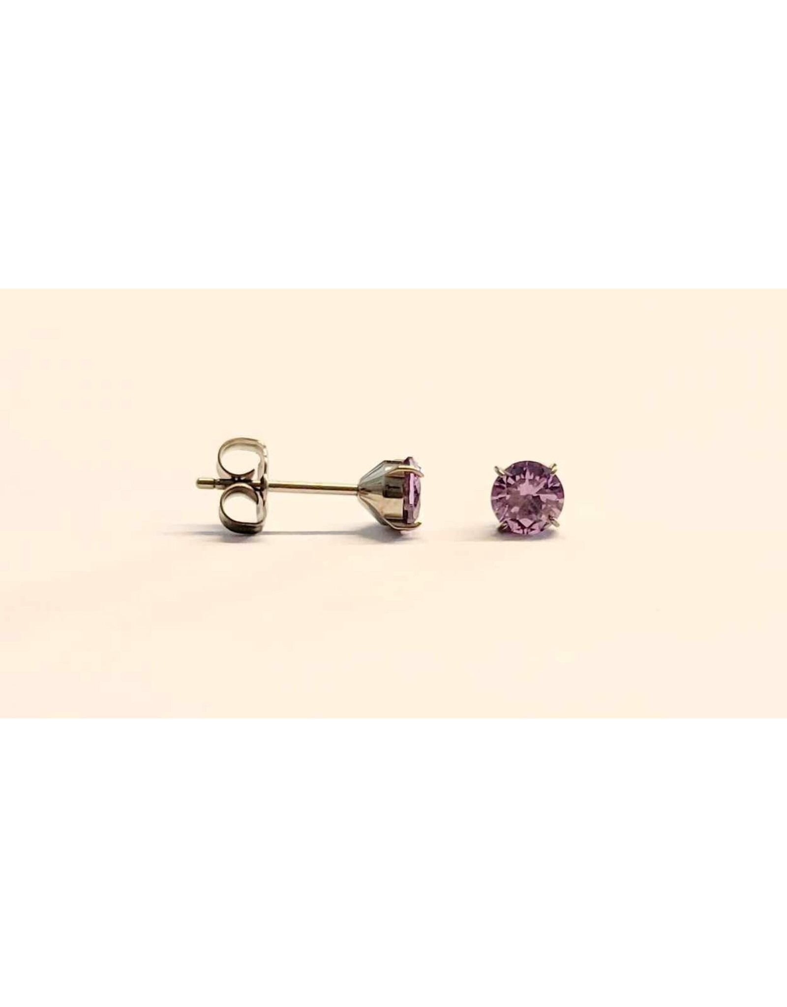 Boucle d'oreille à Papillon Griffée Titanium