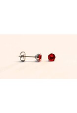 Boucle d'oreille à Papillon Griffée Titanium