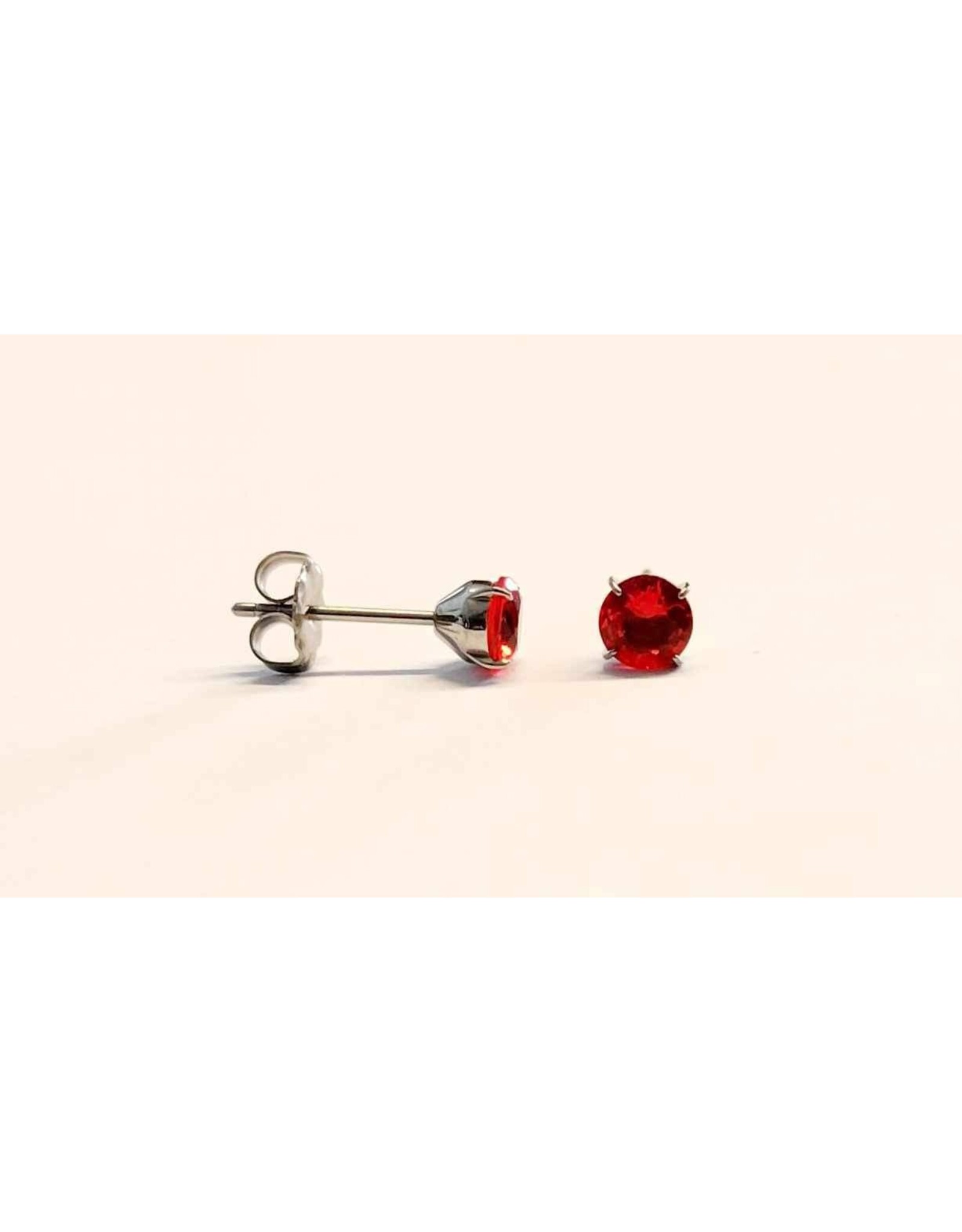 Boucle d'oreille à Papillon Griffée Titanium