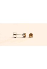 Boucle d'oreille à Papillon Griffée Titanium