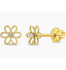 Or 14K Boucle d'oreille vissée Or 14K Marguerite