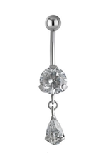 Stainless Barbell 14ga Steel pendentif Ovale