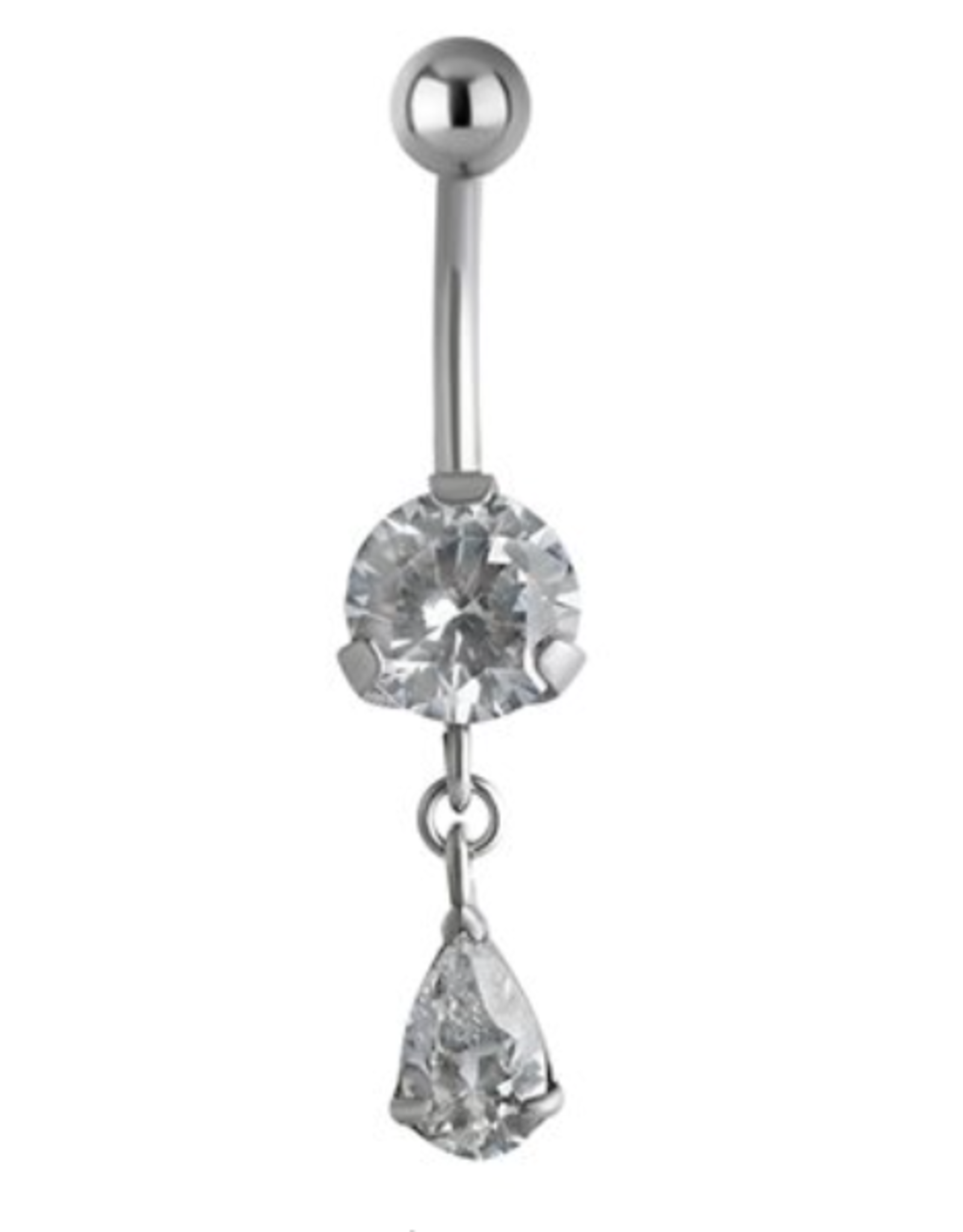 Stainless Barbell 14ga Steel pendentif Ovale