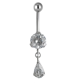 Stainless Barbell 14ga Steel pendentif Ovale
