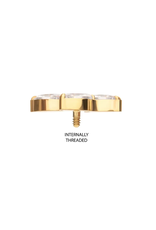 Embout Threaded Gold Titanium 3 petites marquises