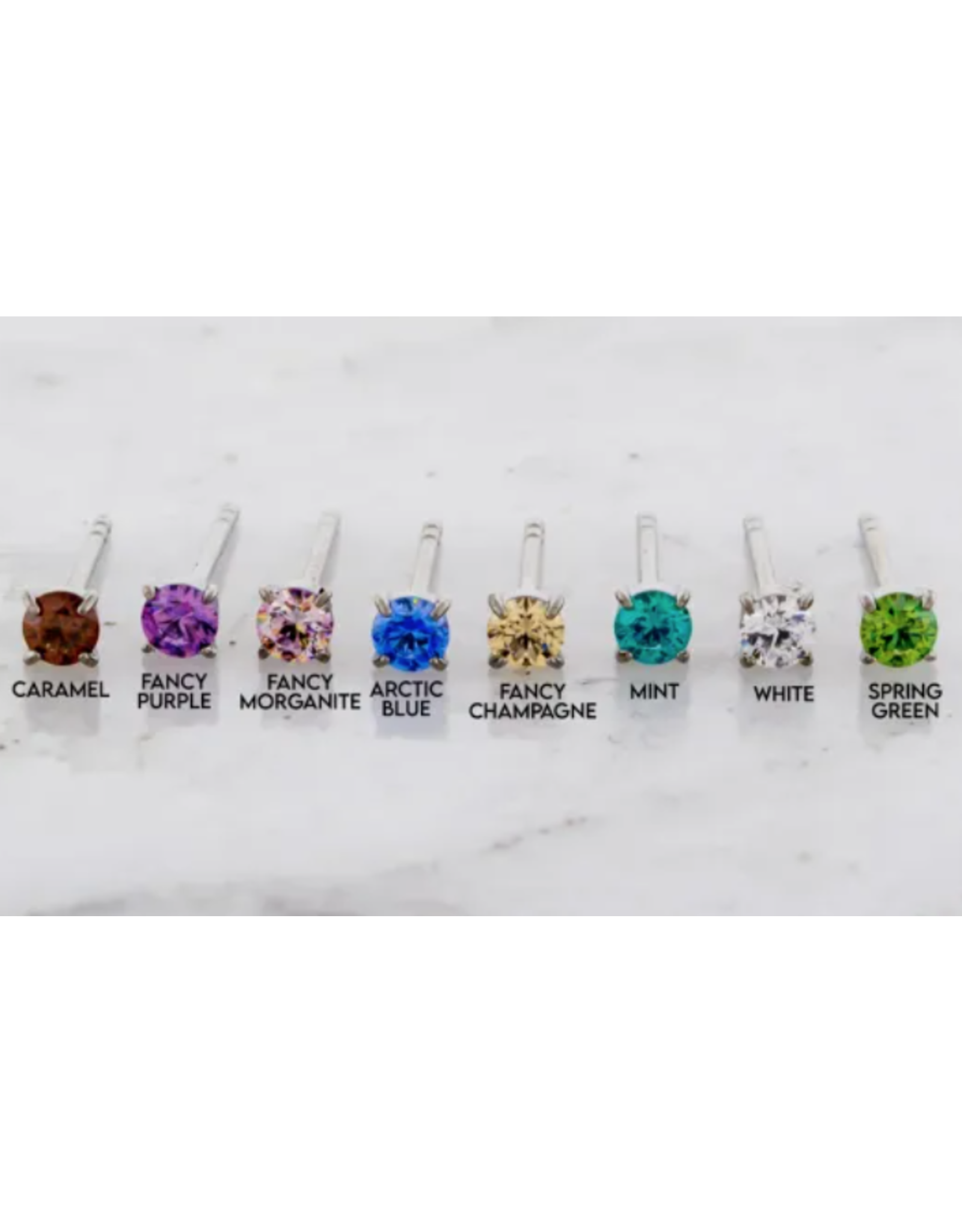 Boucle d'oreille à Papillon Griffée Titanium