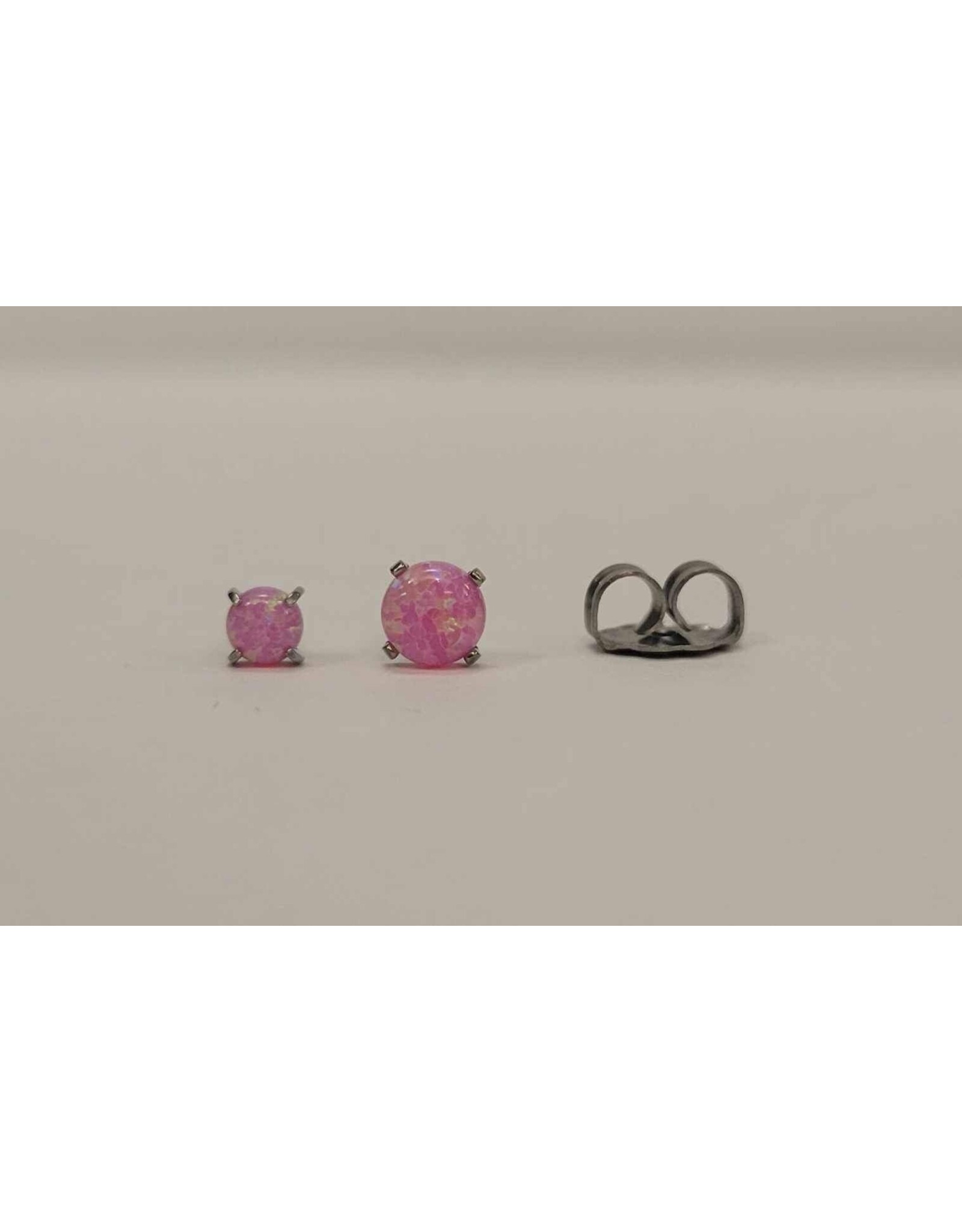 Boucle d'oreille à Papillon Titanium Opale