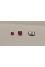 Boucle d'oreille à Papillon Titanium Opale