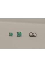 Boucle d'oreille à Papillon Titanium Opale