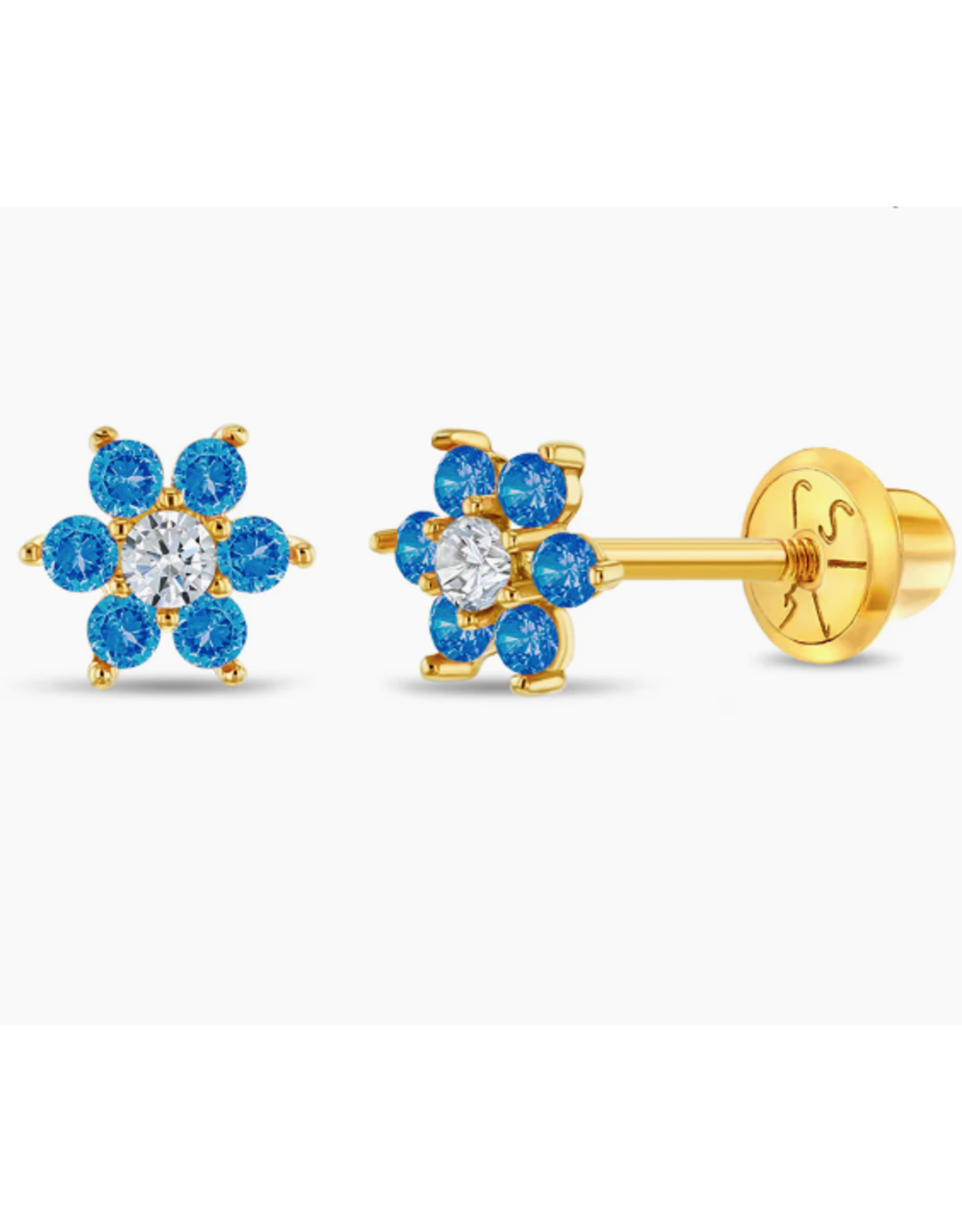 Or 14K Boucle d'oreille vissée Or 14K Fleur