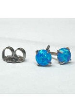 Boucle d'oreille à Papillon Titanium Opale