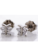 Boucle d'oreille Papillon Crystal Titanium