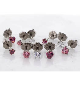 Boucle D'oreille Titanium Coeur