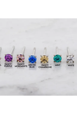 Boucle d'oreille à Papillon Griffée Titanium