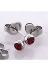 Boucle d'oreille à Papillon Round Titanium
