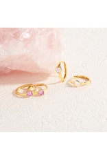 Or 14K Huggies en Or Jaune 14K 9mm avec coeur