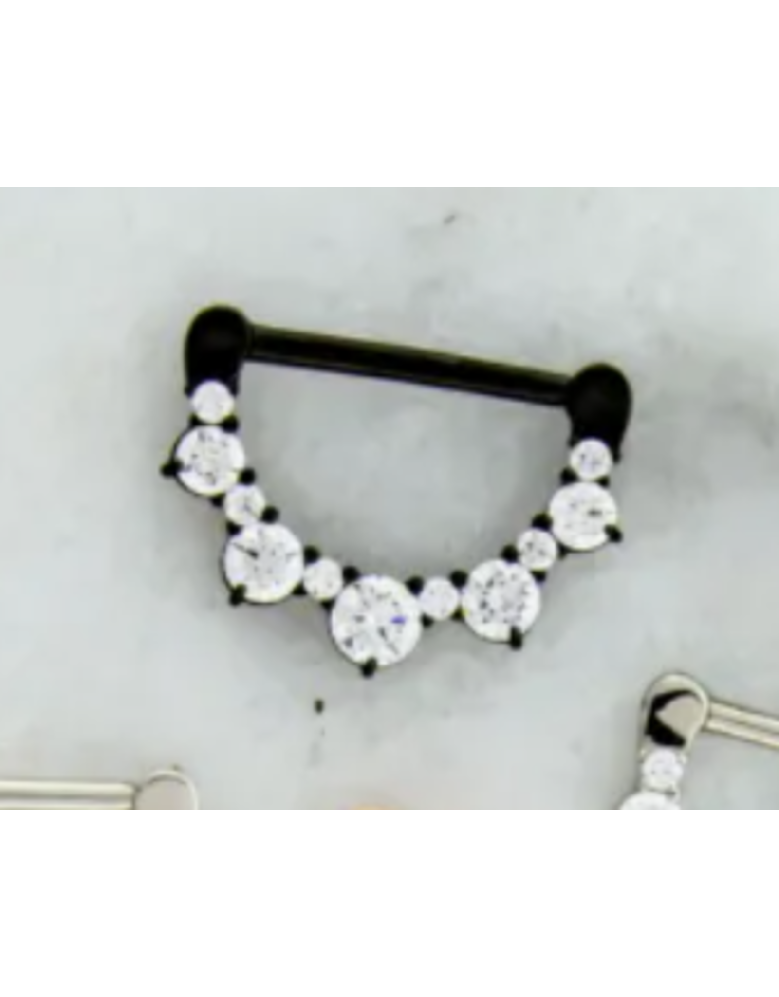 Stainless Clicker Sein  11 pierres 14G