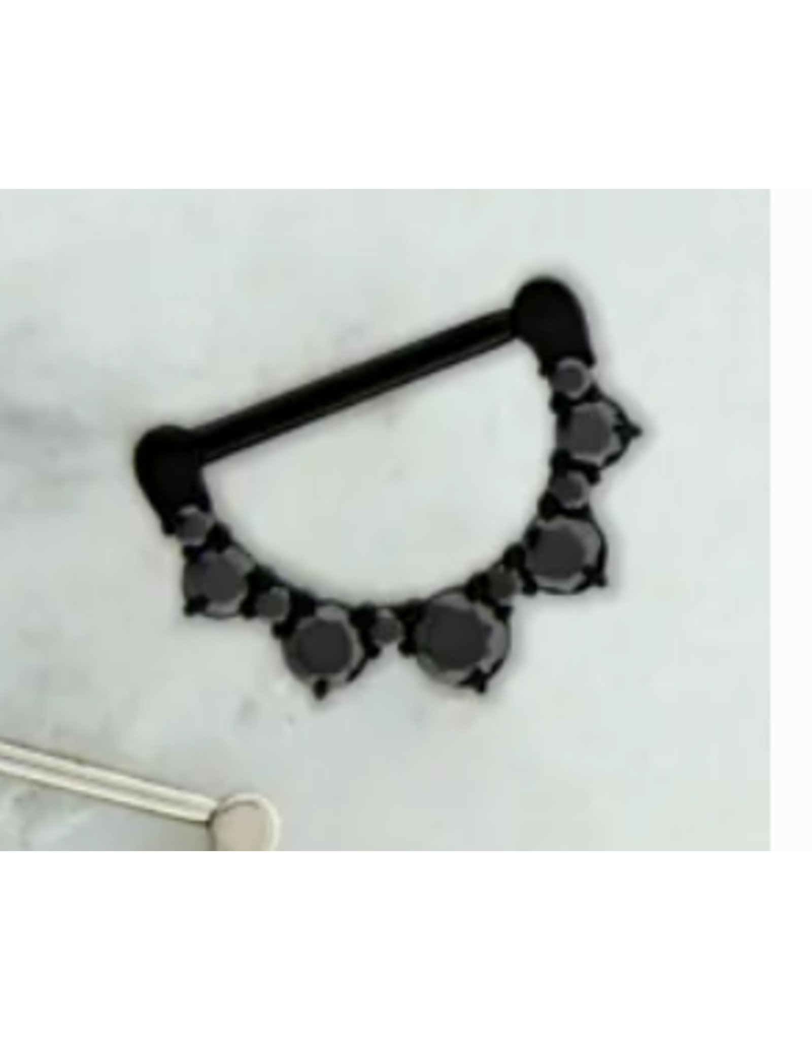 Stainless Clicker Sein  11 pierres 14G