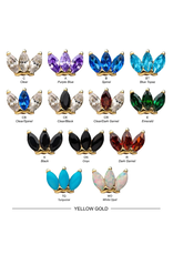 Or 14K Embout Threadless Marquise 14K