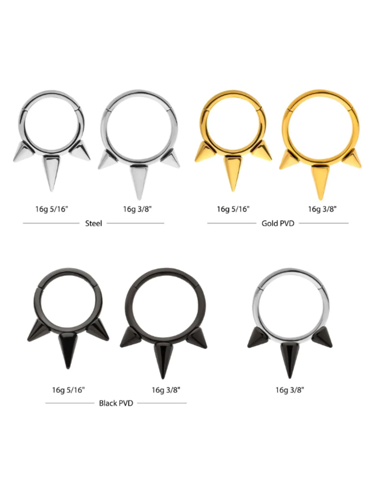 Stainless Anneau Clickers Spike