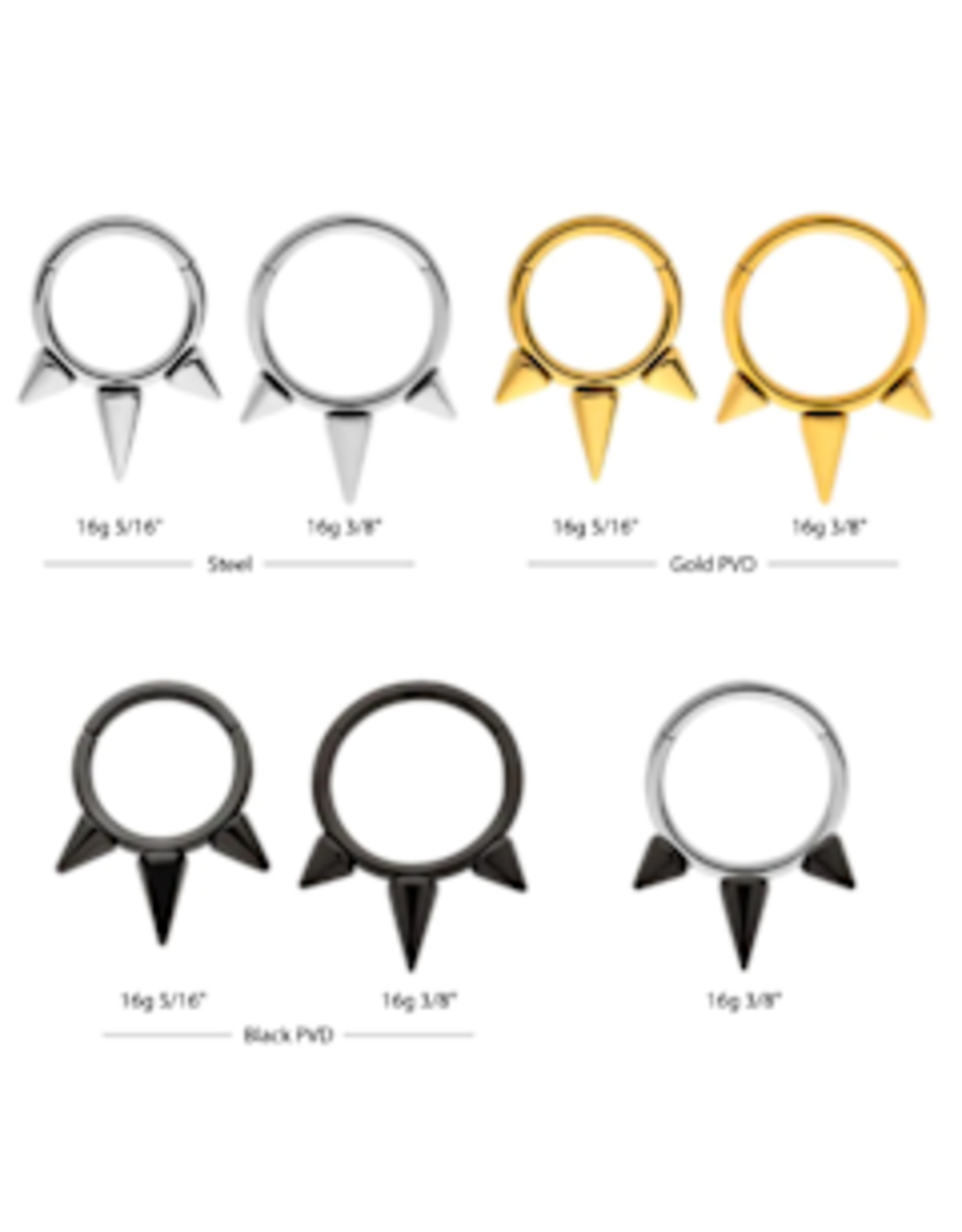 Stainless Anneau Clickers Spike