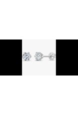 Or 14K Boucle d’oreille vissée OR BLANC 14K Griffée