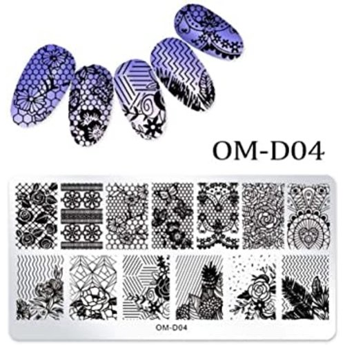 Nail Art Lace Floral OM-D04 Nail Art Lace Floral OM-D04