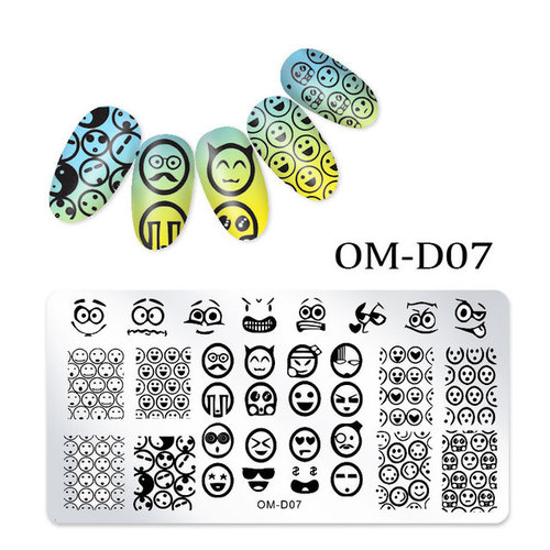 Nail Art faces stamp OM-D07 Nail Art faces stamp OM-D07