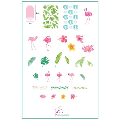 Clear Jelly Stamper Canada Steel Stamping Plate (14cm x 9cm) CJS- 57 Fabulous Flamingo Clear Jelly Stamper Canada Steel Stamping Plate (14cm x 9cm) CJS- 57 Fabulous Flamingo